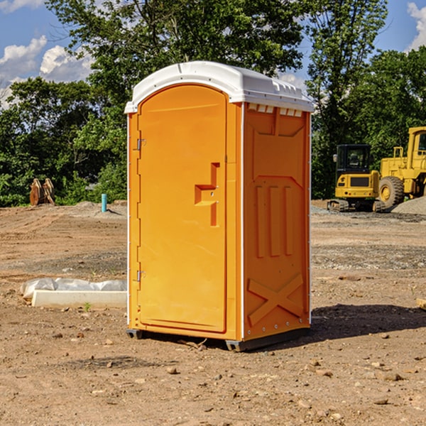 can i customize the exterior of the porta potties with my event logo or branding in White Shield